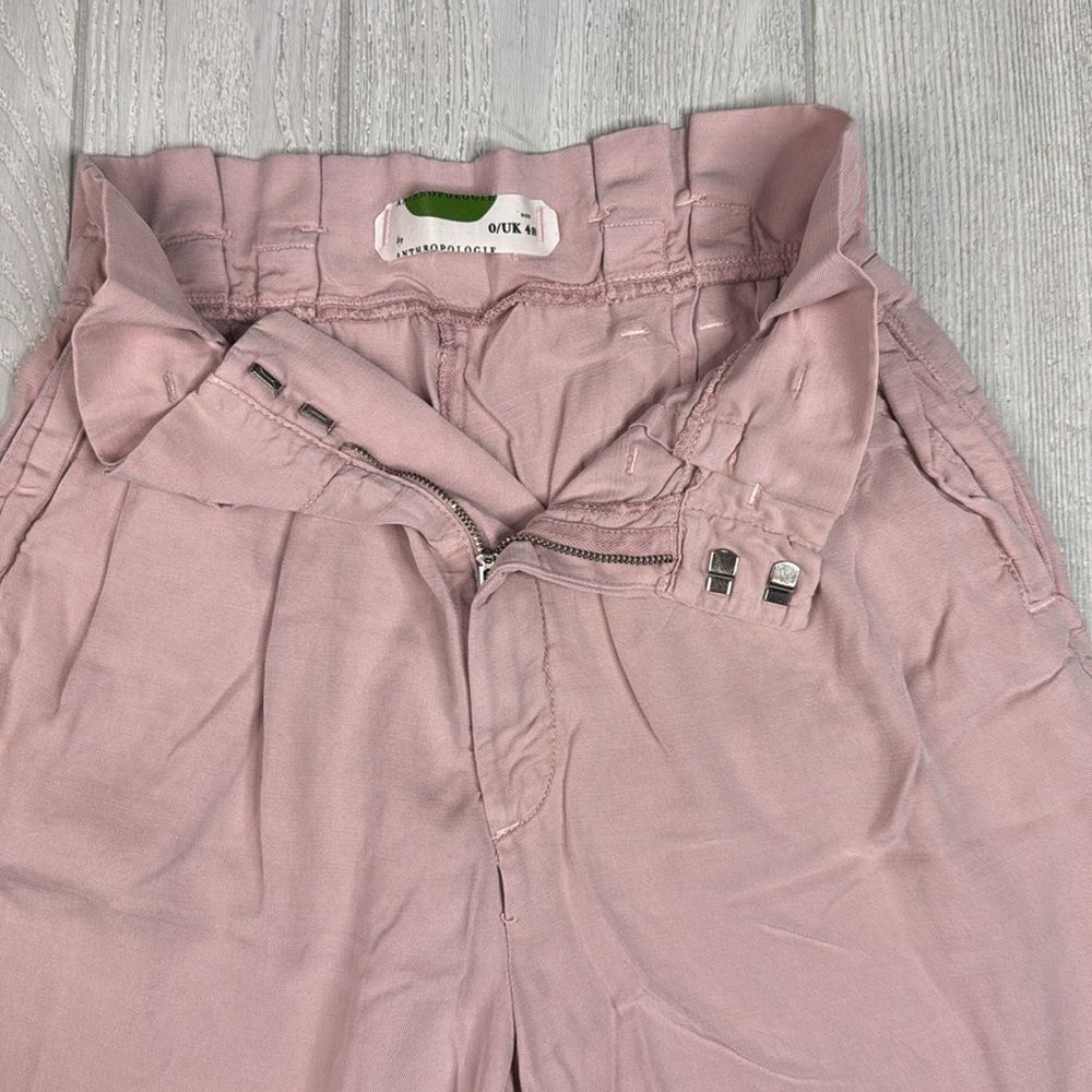 Anthropologie Blythe Paperbag Wide Leg Crop Pant is a high-rise, belted trouser - Picture 7 of 12